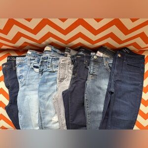 Women's Blue and Gray Jeans